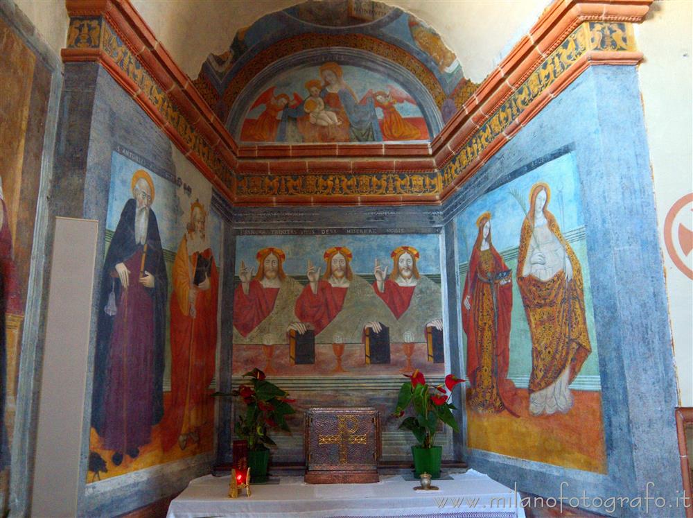 Benna (Biella, Italy) - Fresco of the trinity in the Church of San Pietro